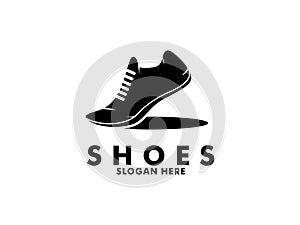 shoes logo icon, shoe sneaker logo vector template isolated on white background