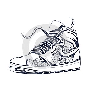 shoes satan inking illustration photo