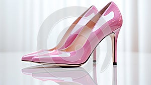 shoes pink high heels