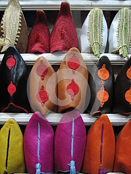 Shoes for Sale in a Moroccan Souk