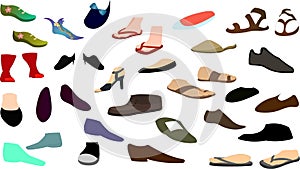 Shoes in sale vector artwork