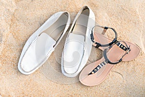 Shoes on sand