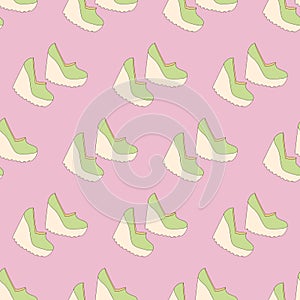 Shoes seamless pattern