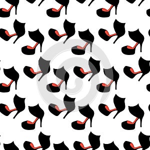 Shoes seamless pattern