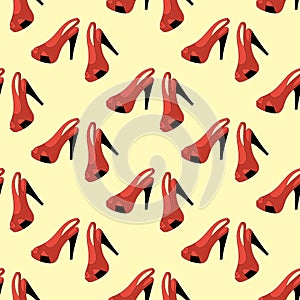 Shoes seamless pattern