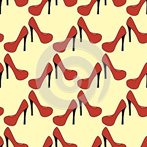 Shoes seamless pattern