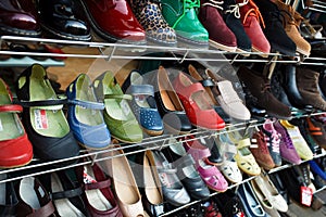 Shoes on a shelf