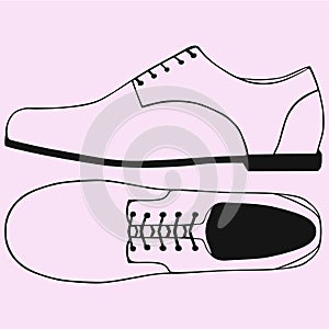 Shoes with shoelace