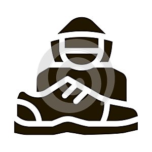 Shoes Shoplifter Human Icon Vector Glyph Illustration photo