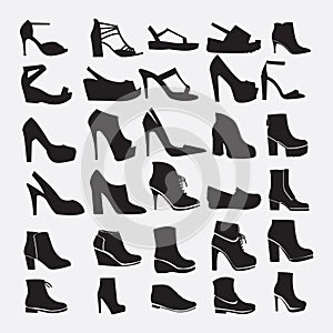 Shoes silhouettes - Illustration