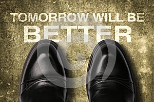 Shoes With Text Tomorrow Will Be Better