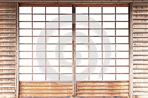 Shoji , Traditional Japanese door,window or room divider consisting isolated