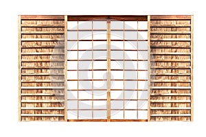 Shoji , Traditional Japanese door,window or room divider consisting isolated