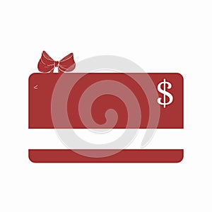 Shooping gift card flat icon