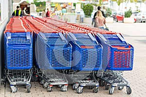 Shooping trolley row