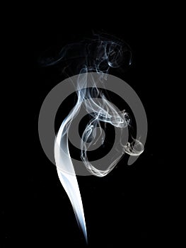 Shoot of the Abstract smoke art on black