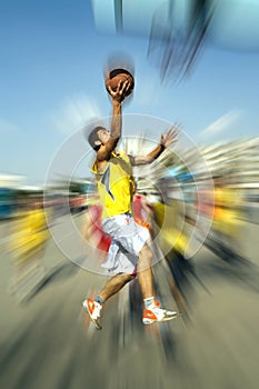 Shoot a basket(motion blur)