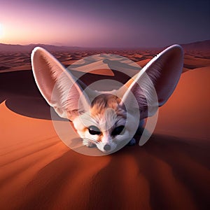 Shoot a fennec foxÃ¢â¬â¢s oversized ears twitching in the desert tw photo
