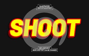 Shoot Yellow Text Style Effect