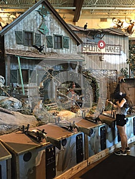 Shooting gallery game at Bass Pro Shops, Foxboro, MA.