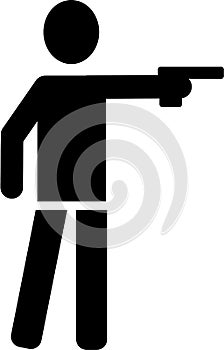 Shooting Icon Gun