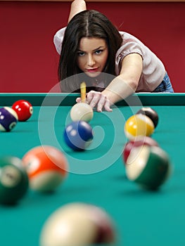 Shooting pool