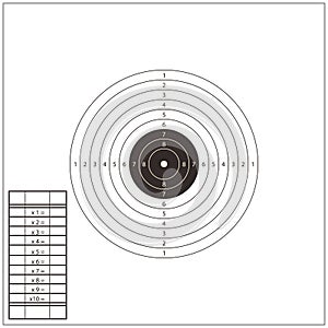 Shooting Range Target Template. Vector