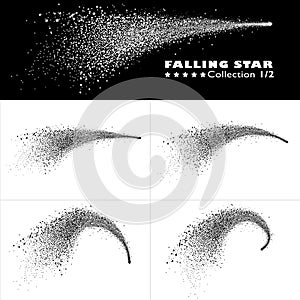 Shooting Star Trail Vector Collection 1 - Falling Star