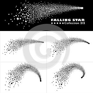 Shooting Star Trail Vector Collection 2 - Falling Star