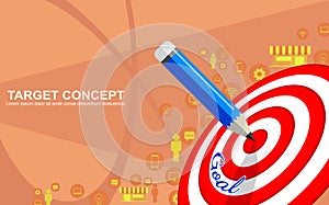 Shooting target business strategy template design.