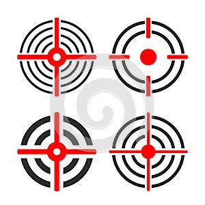 Shooting target circles vector icon