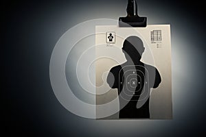 Shooting target on a grey background
