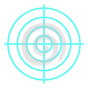 Shooting target icon, flat style