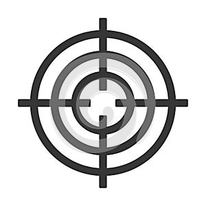 Shooting Target Icon Isolated on White Background. Vector