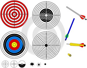 Shooting targets and projectiles