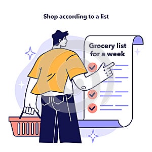 Shop according to a shopping list to optimize your expenses. Useful guidance