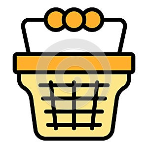 Shop basket icon vector flat