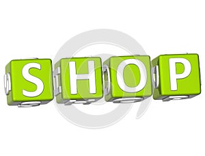 Shop Cube text