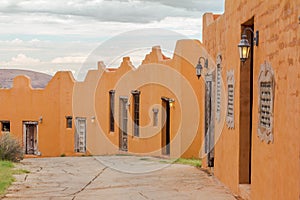 Shop front with view of Enchanted Rock State Park