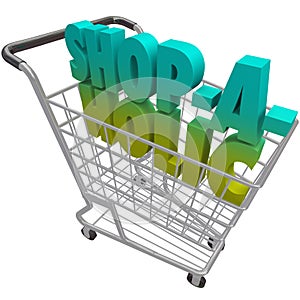 Shop-a-Holic-Word-Shopping Cart-Addicted-to-Buying-Spending-Money