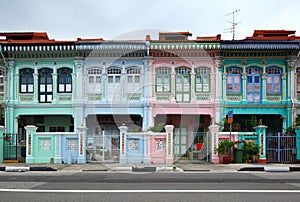 Shop house in Singapore photo