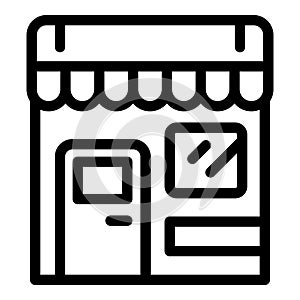 Shop hypermarket icon outline vector. Outlet sales emporium