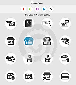 Shop icon set