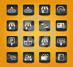 shop icon set