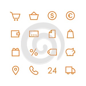 Shop icon set