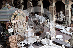 A shop of Indian antiques