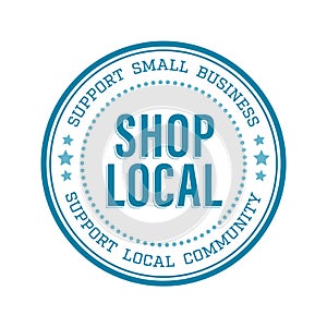 Shop Local Support Local Business Vector Icon - Shop Small - Buy local support Local Community photo