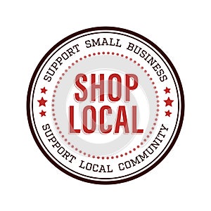 Shop Local Small Business Vector Logo Icon - Buy Local Shop Small - Support Local Business Graphics photo