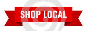 shop local ribbon. shop local isolated band sign.