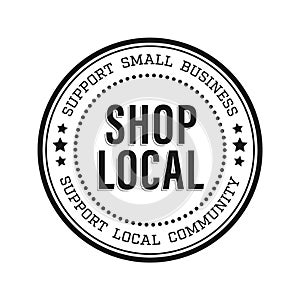 Shop Local Small Business Logo Icon - Shop Small - Buy Local - Support Community photo